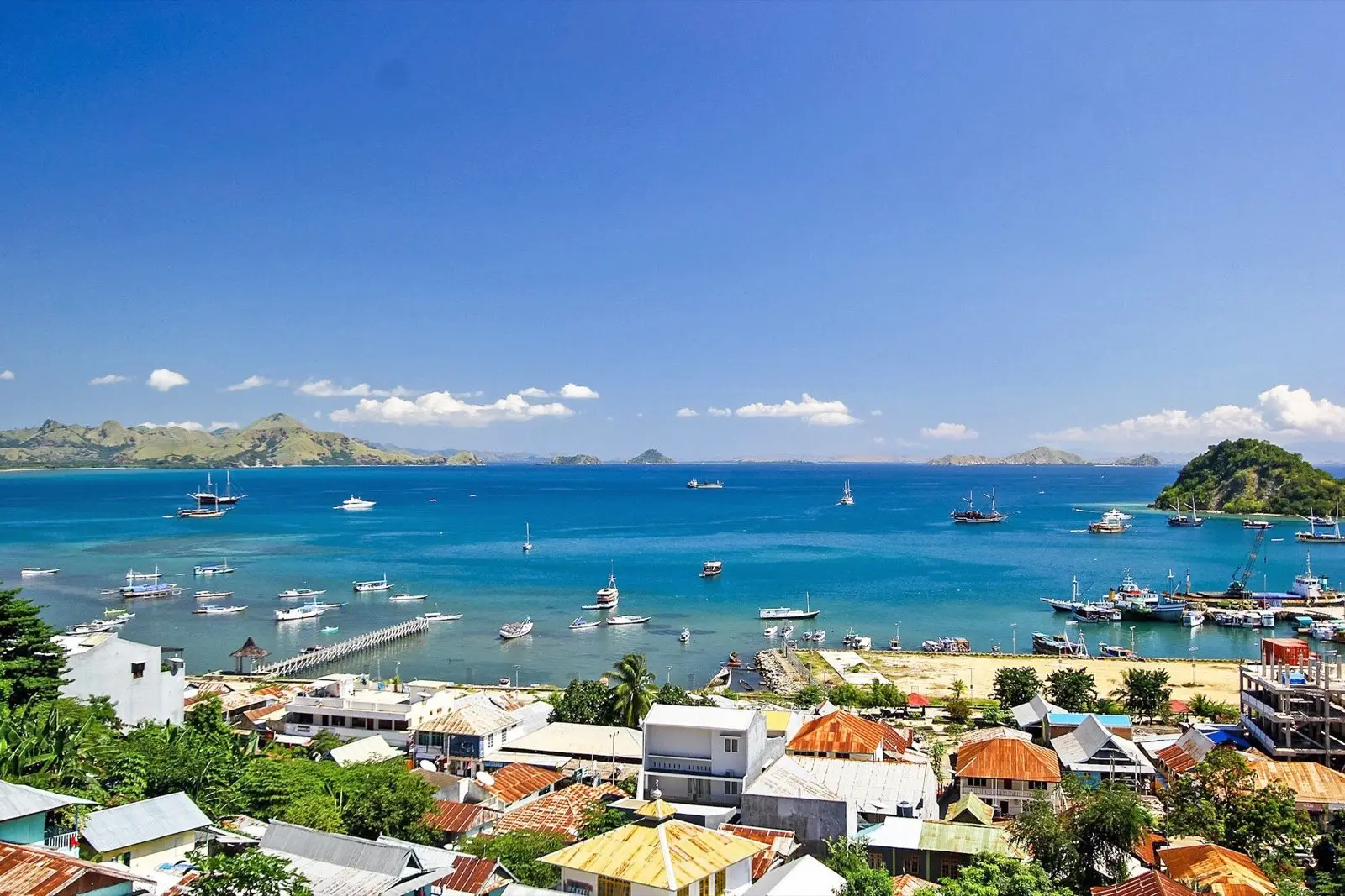 Labuan Bajo harbour on Flores