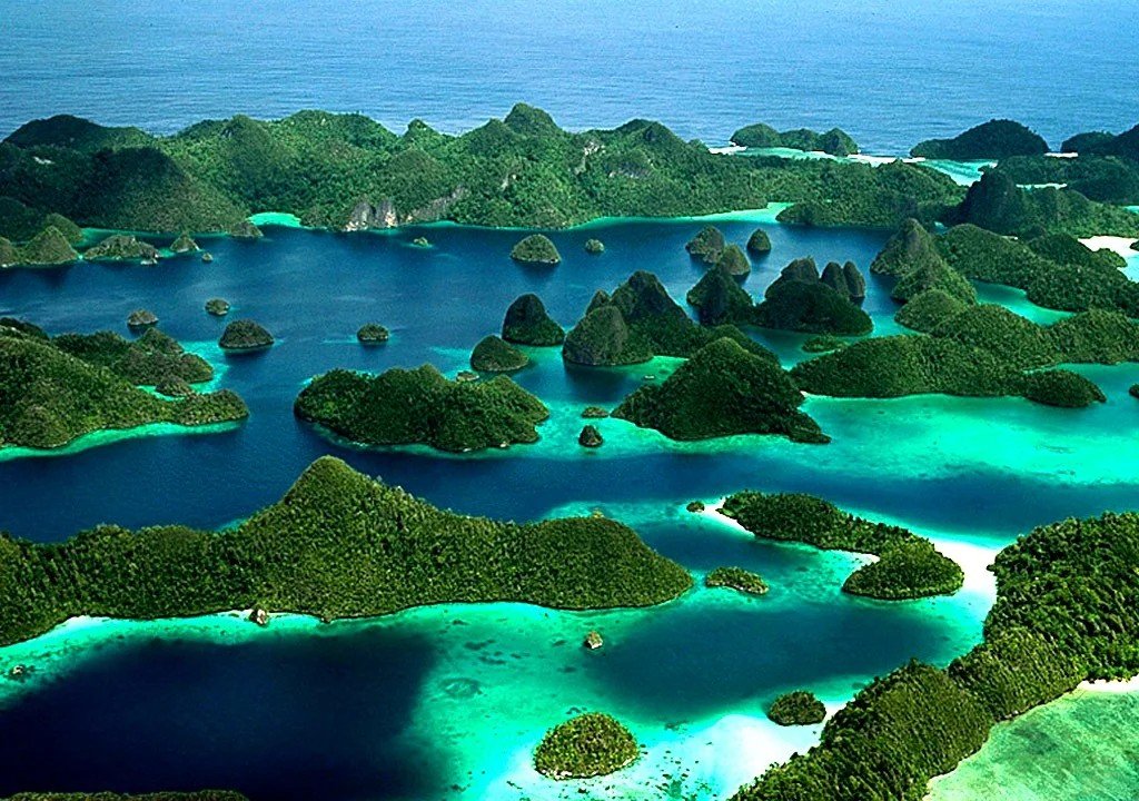 Karst islands and turquoise reefs in Raja Ampat