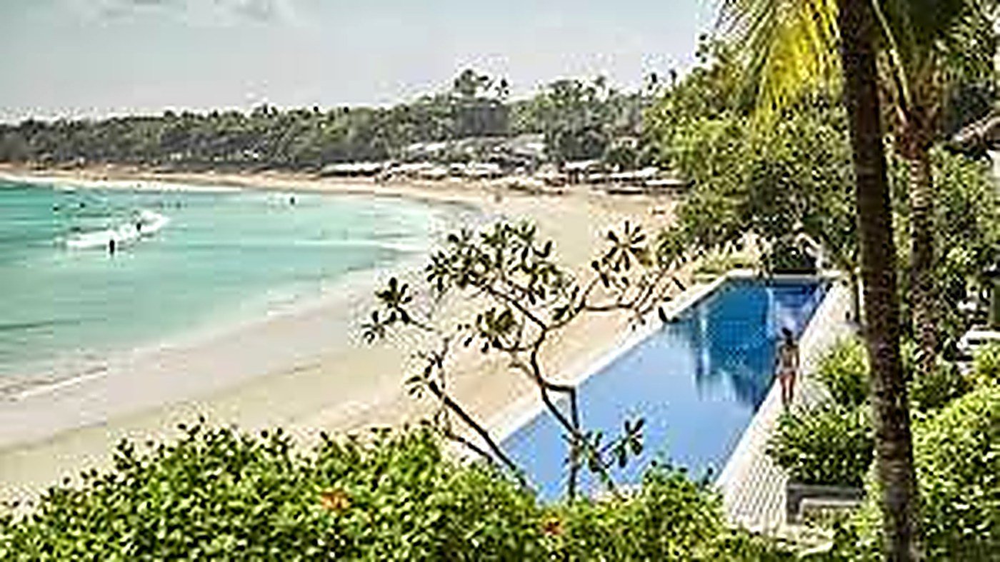 Resort pool above Jimbaran Beach