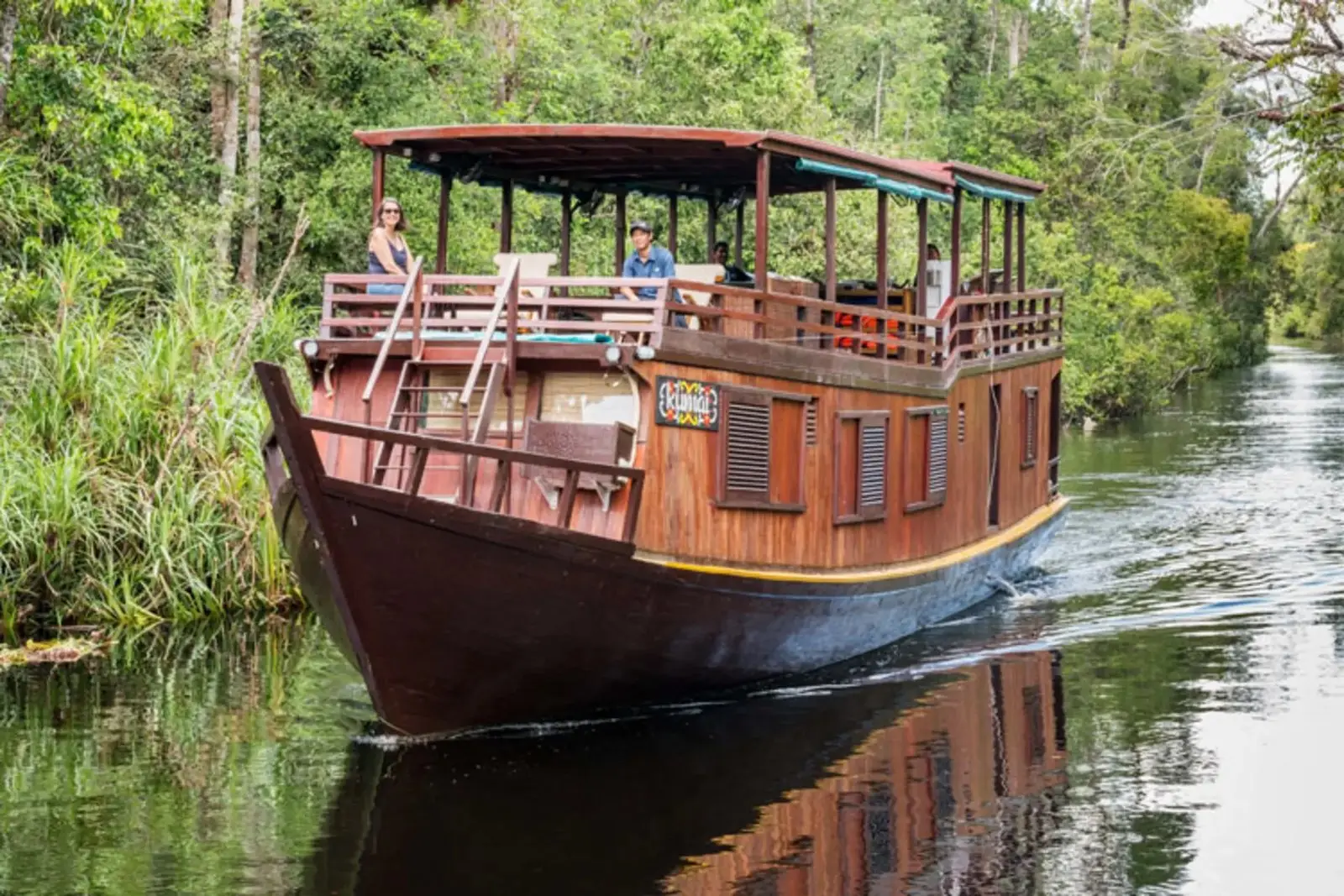 Kumai, a 3-cabin solar-powered klotok riverboat for cabin trips in Tanjung Puting National Park, Borneo