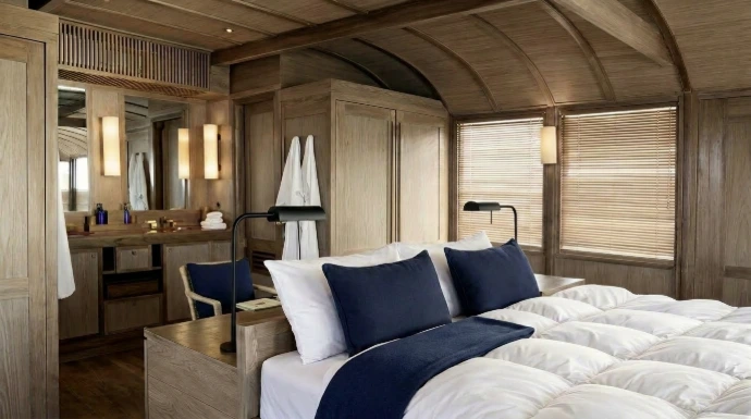 Guest Suite One on Mahodaya, a private charter yacht in Indonesia