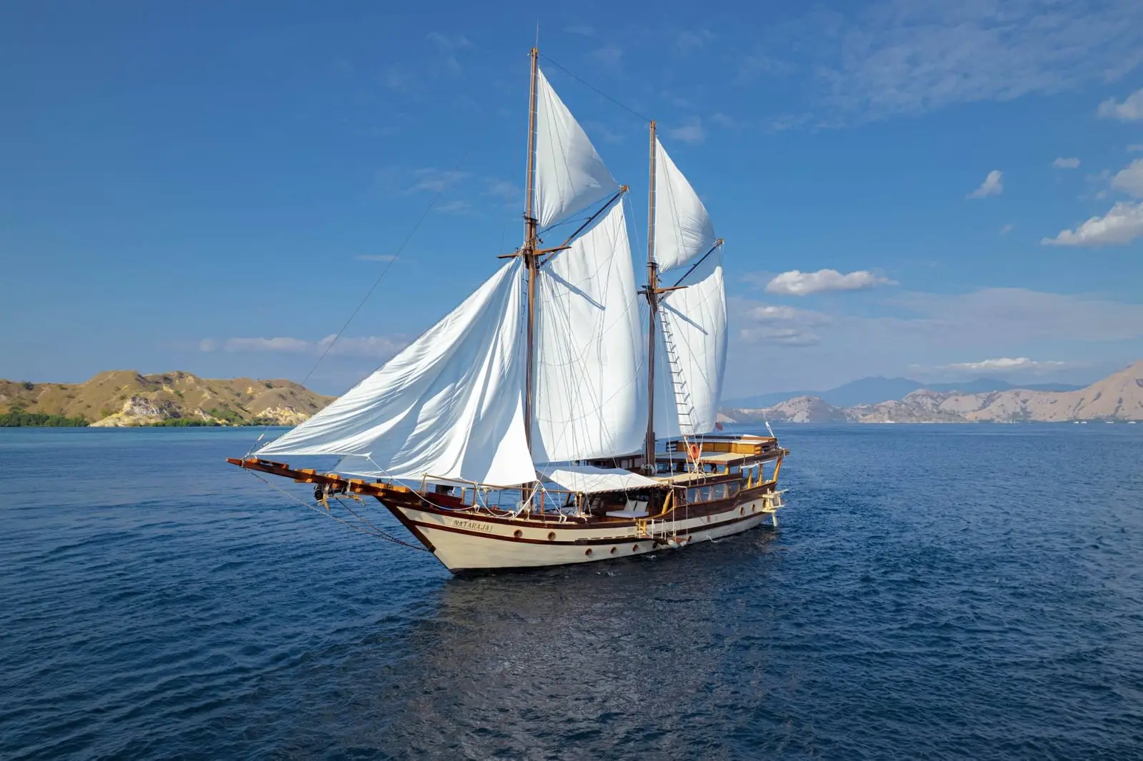 Nataraja, a 3-cabin phinisi for private charter in Komodo, Raja Ampat and the Banda Islands